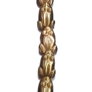 CAT'S EYE FROG 15X20MM BROWN